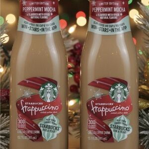 2 PACK! NEW! 2025! Starbucks Peppermint Mocha Frappuccino 13.7 oz, FREE SHIPPING